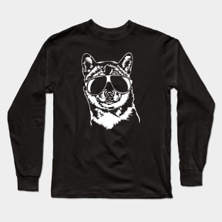 Funny Proud Shiba Inu sunglasses cool dog Long Sleeve T-Shirt